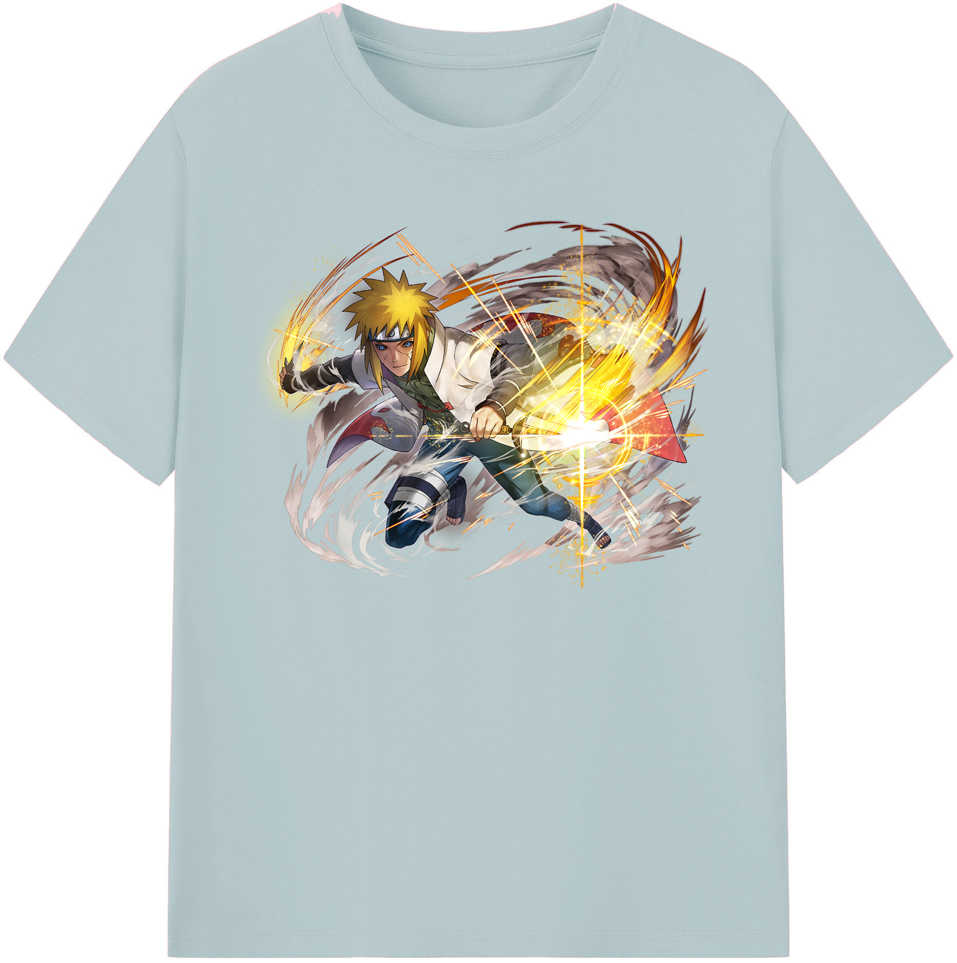 （画像用） NARUTO -ナルト- 波風 ミナト Namikaze Minato 綿100％半袖Tシャツ（フロントプリント）